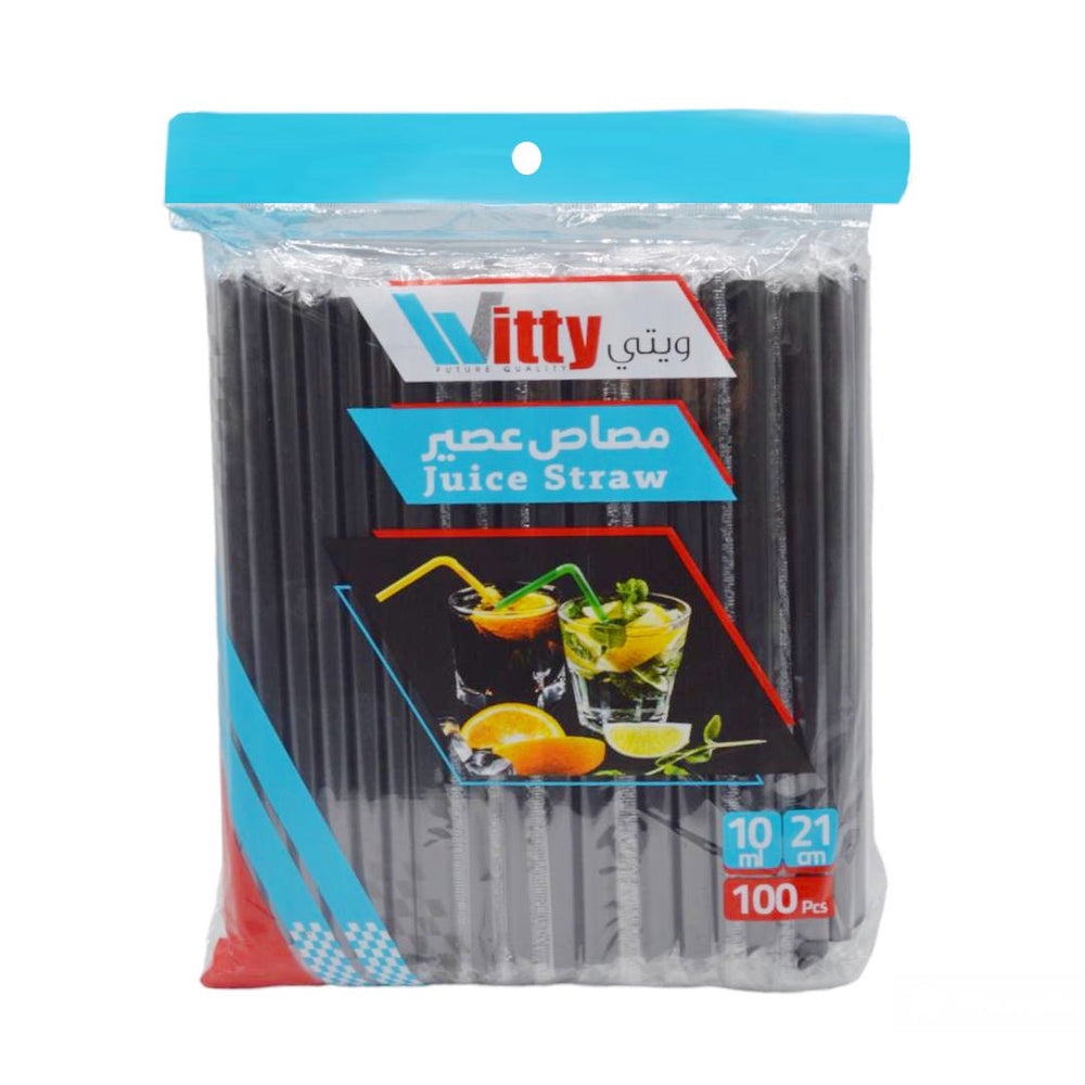 100pcs Disposable Plastic Juice Straws 