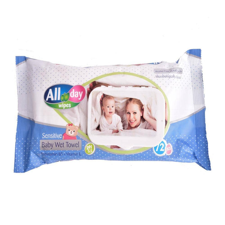 مناديل مبلله للاطفال 72منديل للعبوه - أنية المنزل