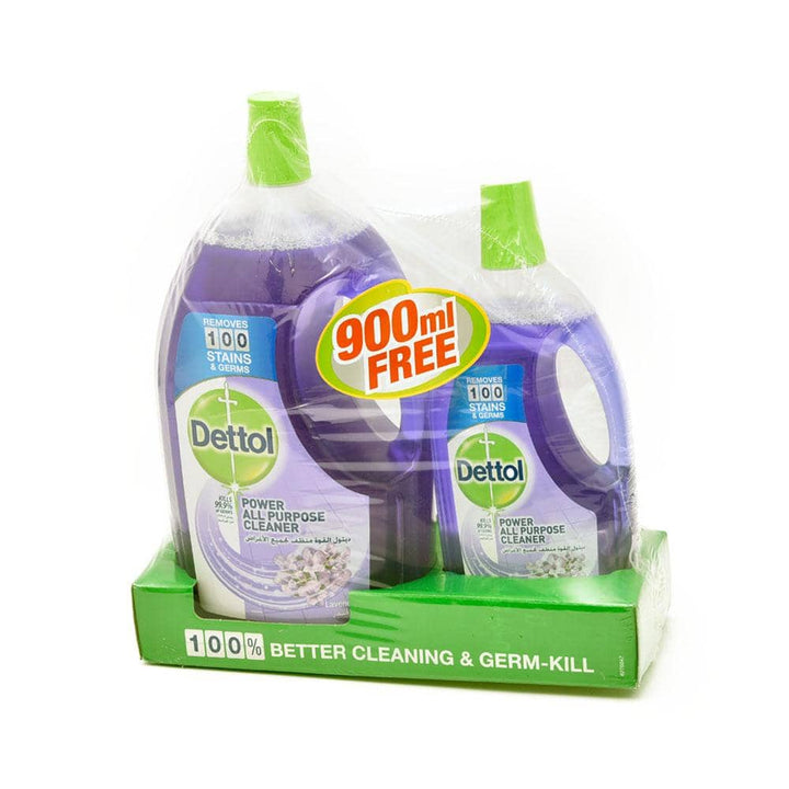 ديتول منظف ومطهر متعدد الإستخدامات للمنزل سعة 3 لتر + 900 مل رائحة اللافندر - أنية المنزل