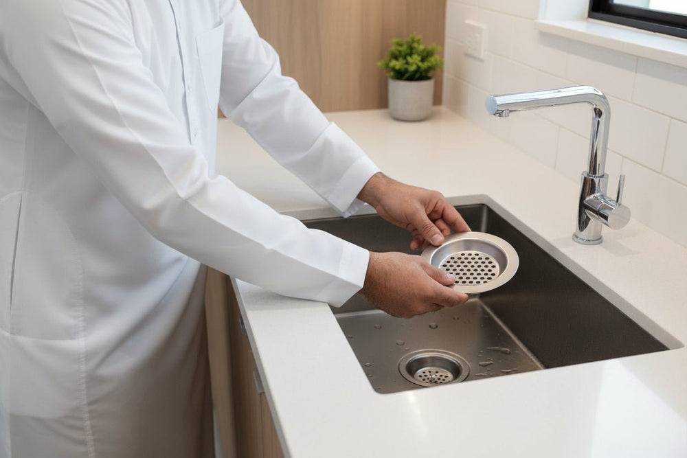 طقم مصافي أحواض ستانلس ستيل 3 قطع 8 سم Smart Cook