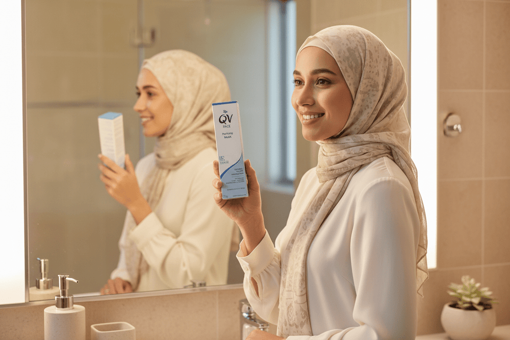 قناع فيتامين E وطين الكاولين للبشرة من QV