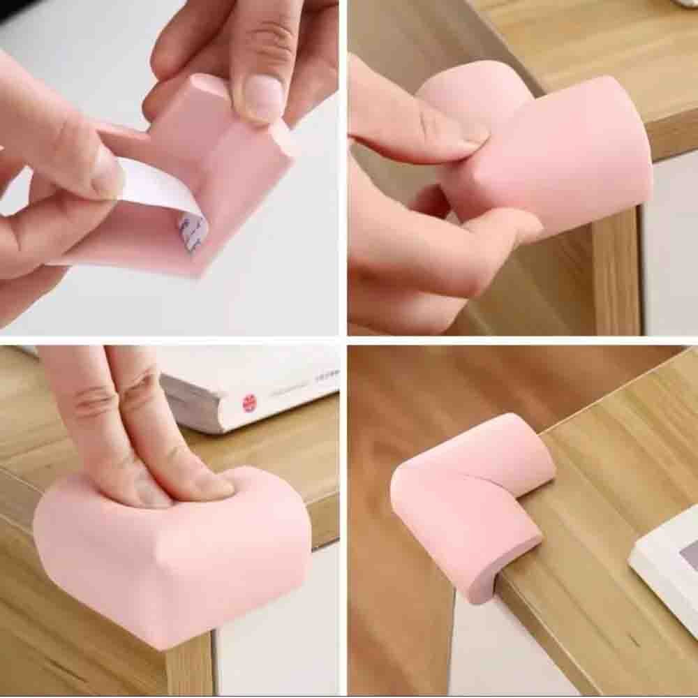 واقيات إسفنجية لزوايا الطاولة 4 قطع 5.5 × 5.5 × 3.5 سم