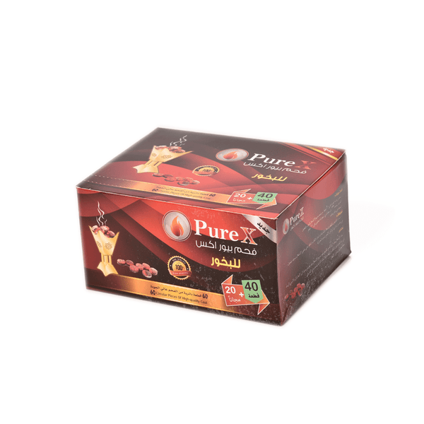 فحم بيور اكس للبخور 60قطعة - أنية المنزل