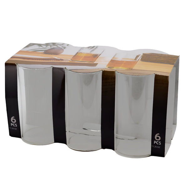 طقم كاسات زجاج شفاف 6قطع