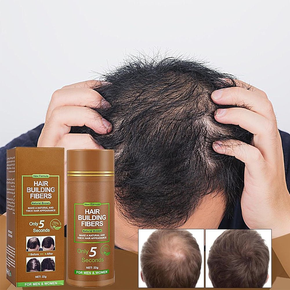 Disaar Protein Fibers for Thickening and Building Hair Natural Brown Color 22g