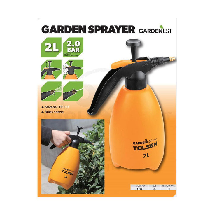 tolsen garden sprayer Tolsen 2L Brass Nozzle Garden Hand Sprayer Pump – آنية المنزل الراقي