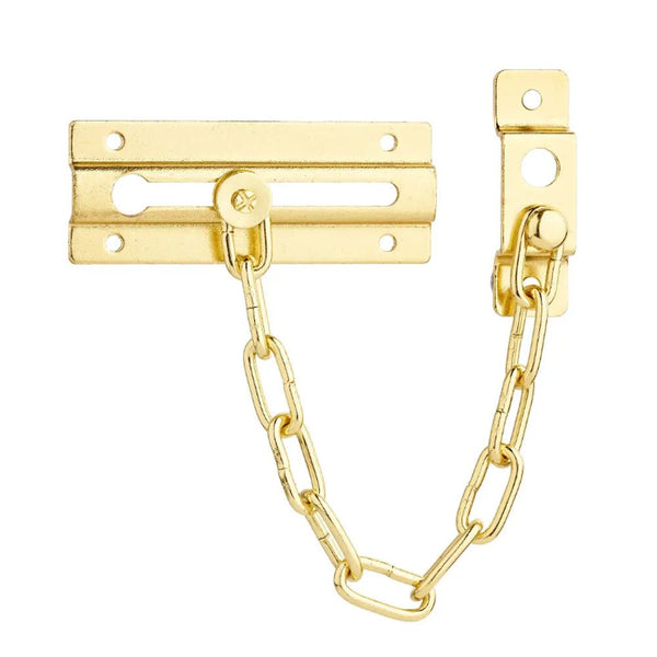 قفل باب بسلسلة مطلية بالنحاس ذهبي