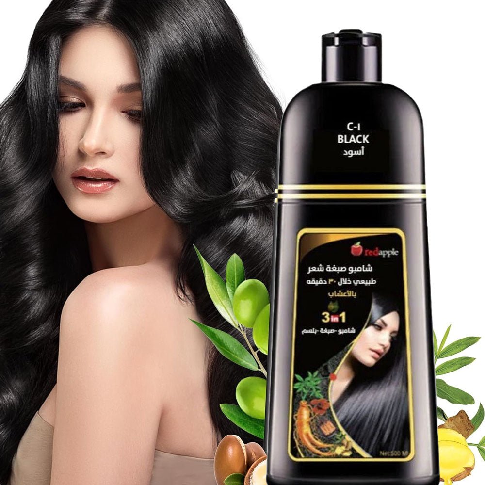 Red Apple Black Herbal Hair Dye Shampoo 500ml