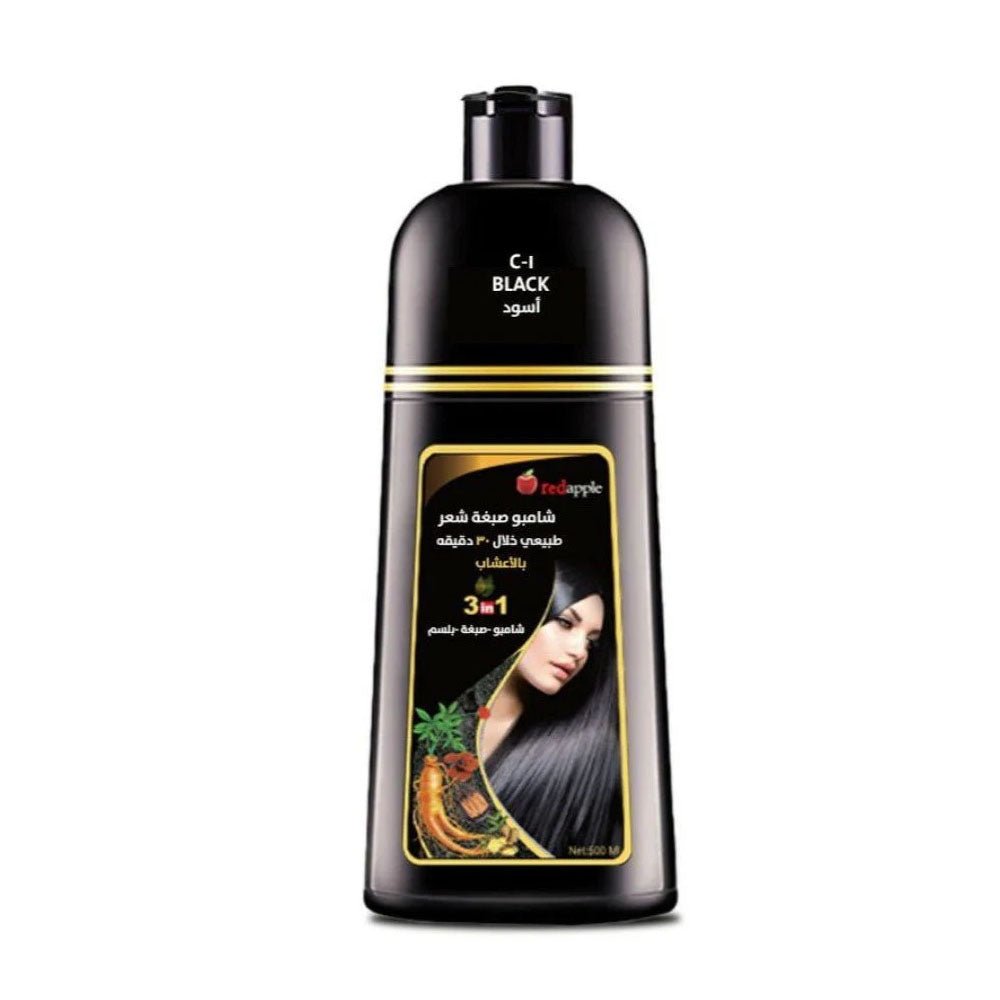 Red Apple Black Herbal Hair Dye Shampoo 500ml