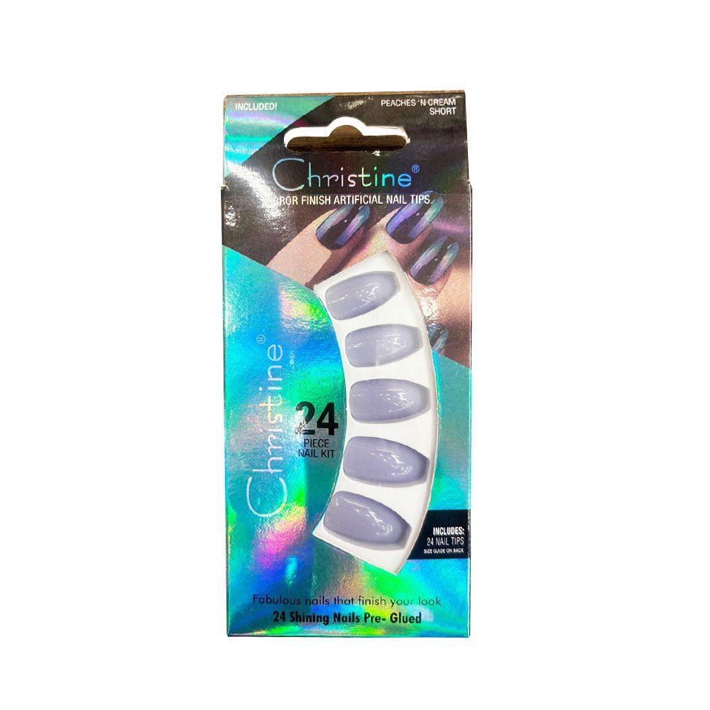 Christine 24pcs Self-adhesive colorful glitter nail set