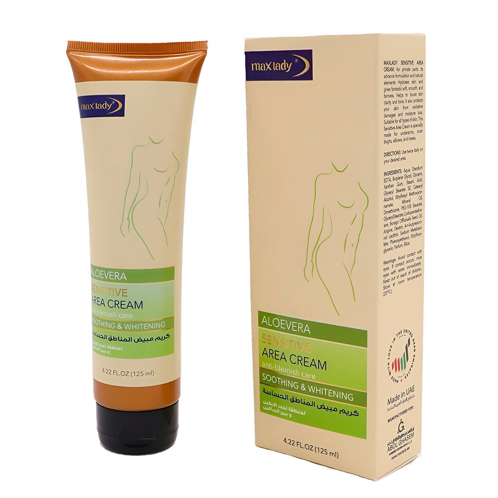 Whitening cream for sensitive areas with aloe vera extract 125 ml