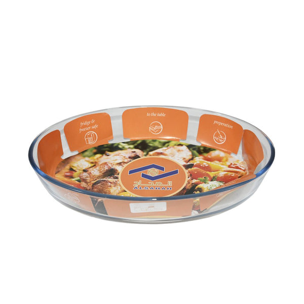 صينية بايركس شفافة مقاومة للحرارة شكل بيضاوي