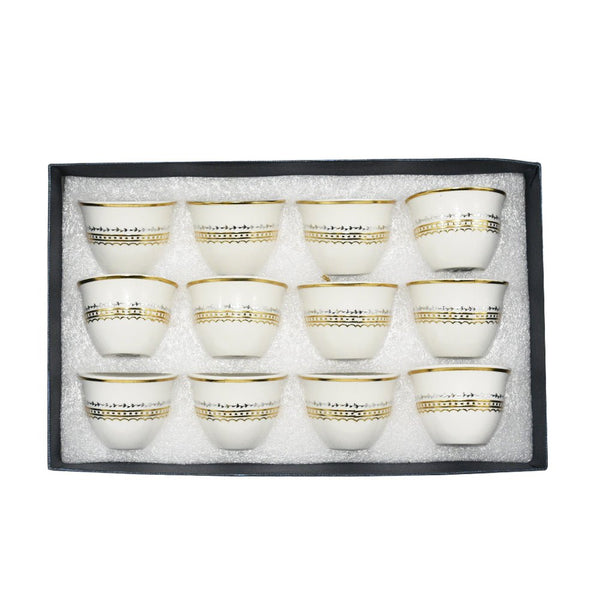 طقم فناجين قهوة عربية مكون من 12 قطعة