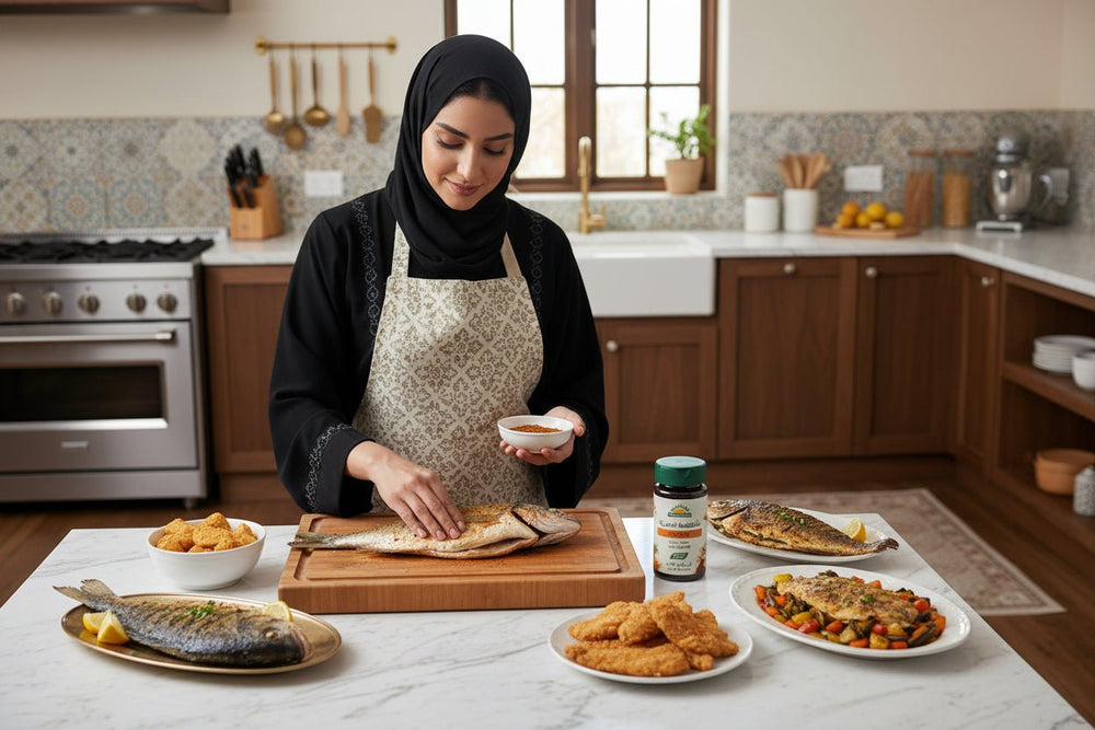 خلطة بهارات الأطعمة البحرية العضوية أرض الطبيعة 40 جم