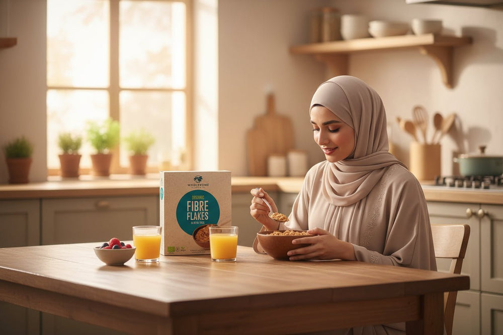 رقائق الألياف العضوية الخالية من الغلوتين من 300 جرام Wholesome