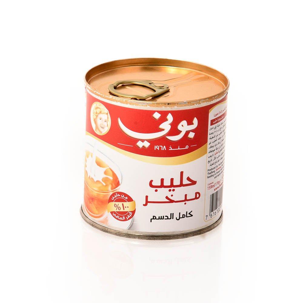 حليب مبخر كامل الدسم من بوني-170غرام