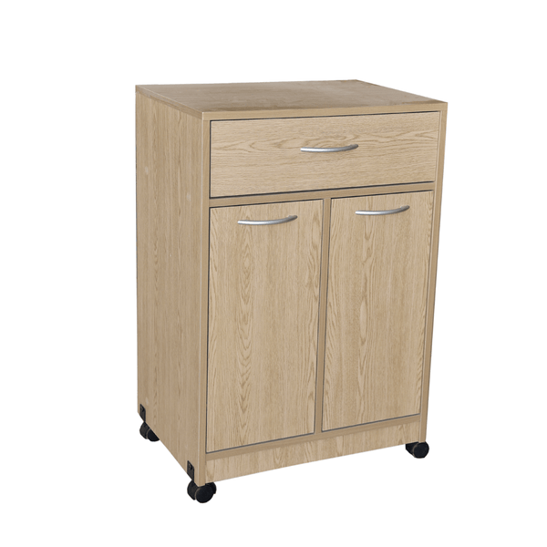 خزانة مطبخ بأرجل لتخزين الاغراض مع مكان لسلة مهملات بسعة 20لتر 55*40*80سم - أنية المنزل