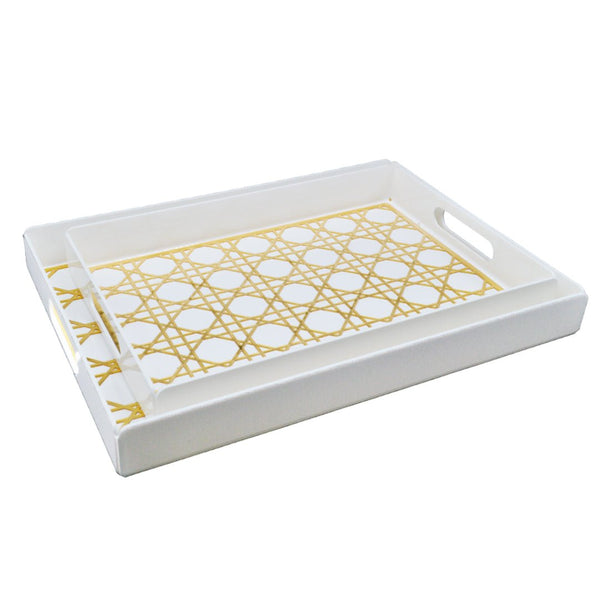 طقم صواني تقديم بلاستيك 2 قطعة