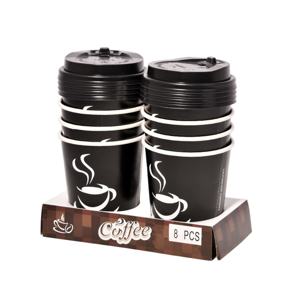 Disposable paper cups, 8 pieces, 230 ml