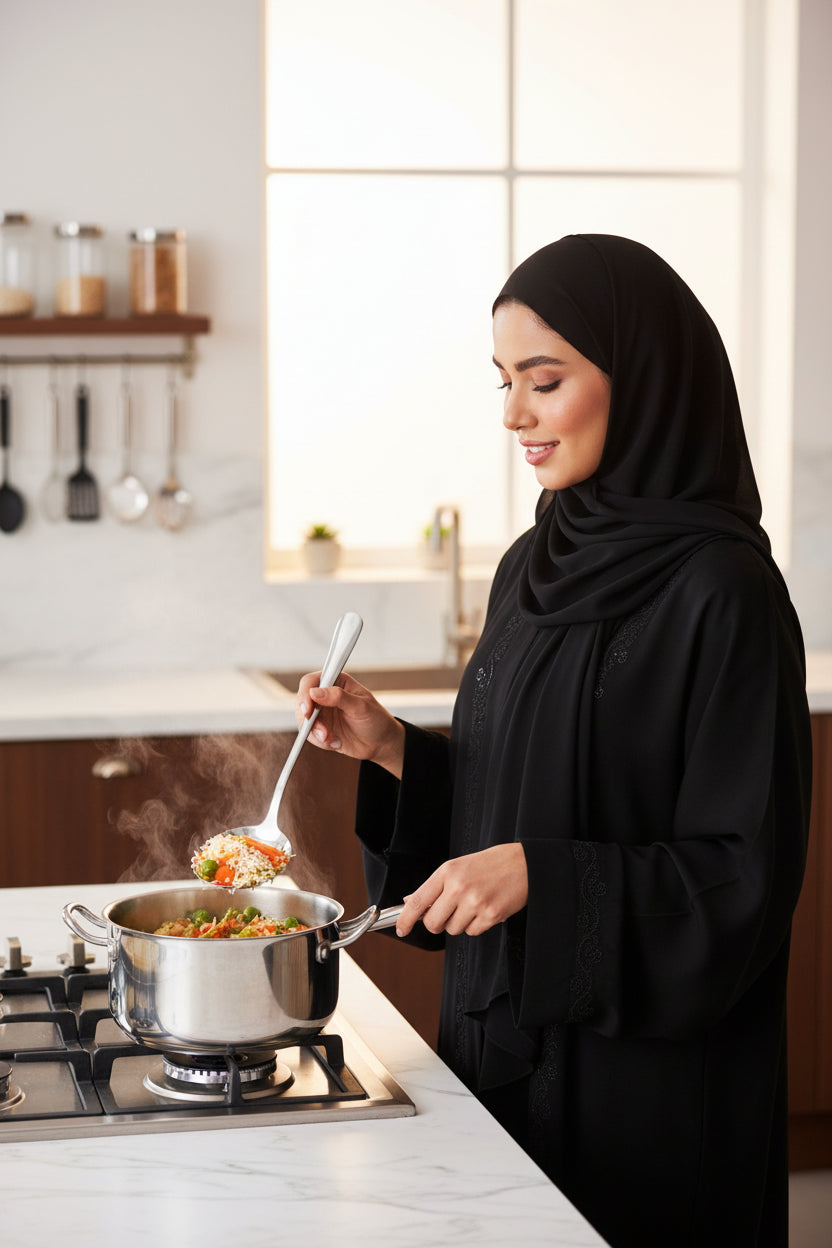 ملاعق تقليب الطعام ستانلس ستيل إتش إف 27 سم
