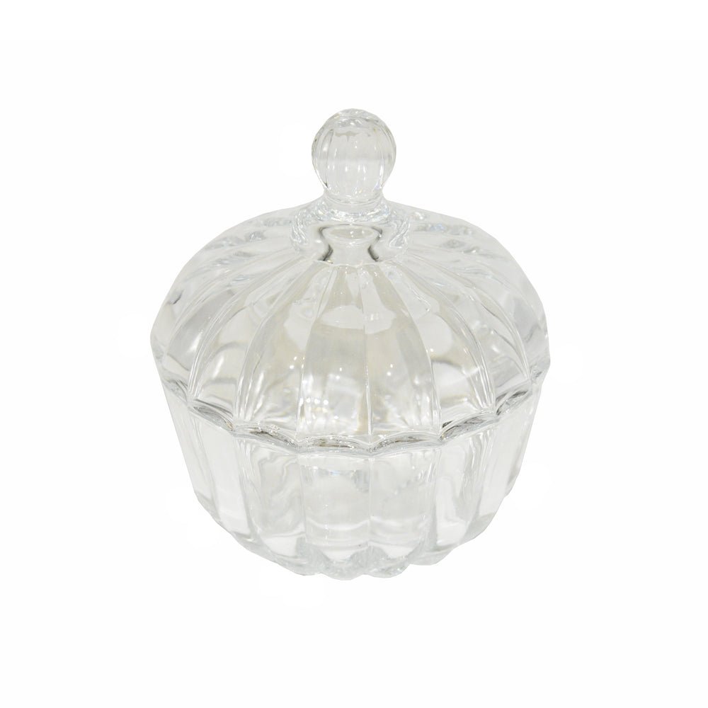 Clear glass jar with multi-purpose lid