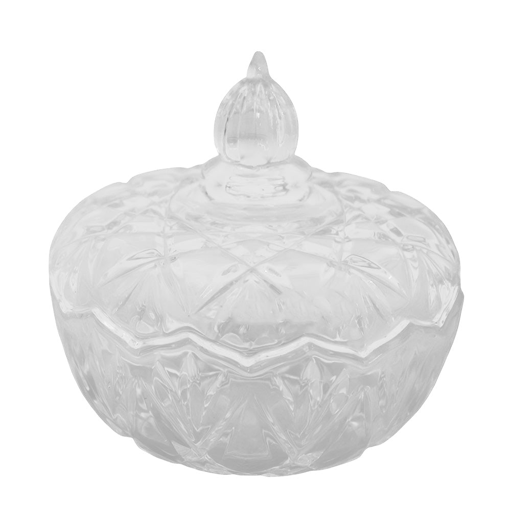 Clear glass jar with multi-purpose lid