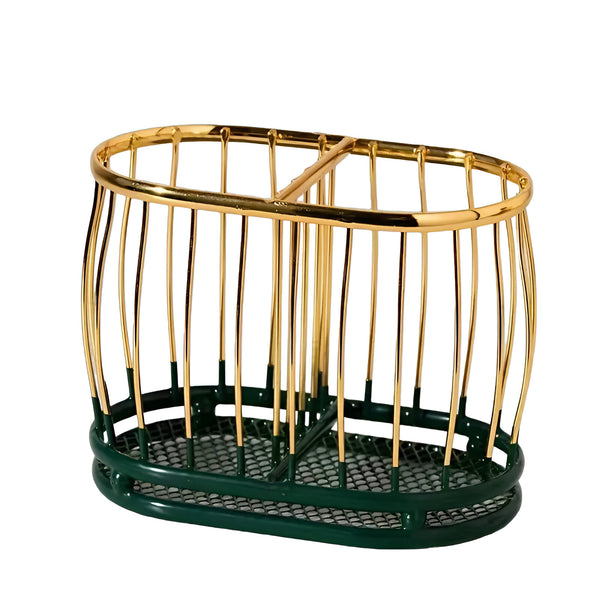 حامل أدوات مائدة مقسم من المعدن متعدد الاستخدام