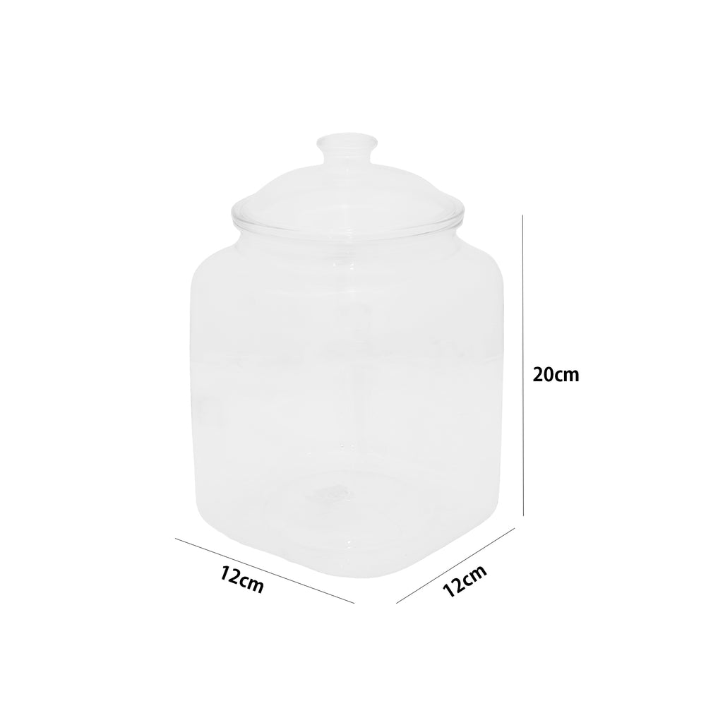 2L Clear Plastic Storage Jar with Tight Lid