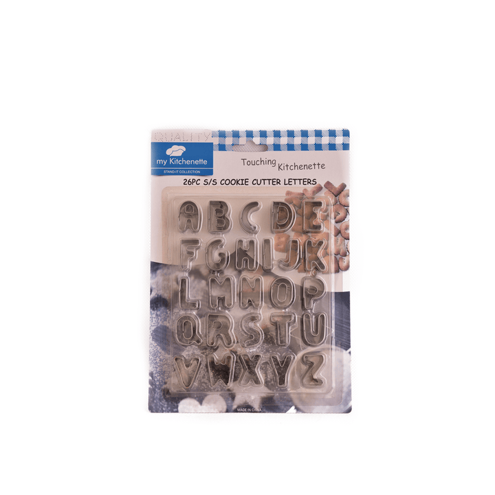 قطاعات كوكيز وبسكويت أشكال الحروف-26قطعة - أنية المنزل