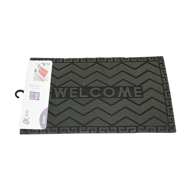 حصيرة باب مطاط مضادة للإنزلاق ومقاومة للأوساخ بعبارة ترحيبية