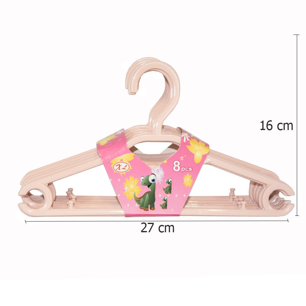 8-Piece Small Plastic Clothes Hanger Set