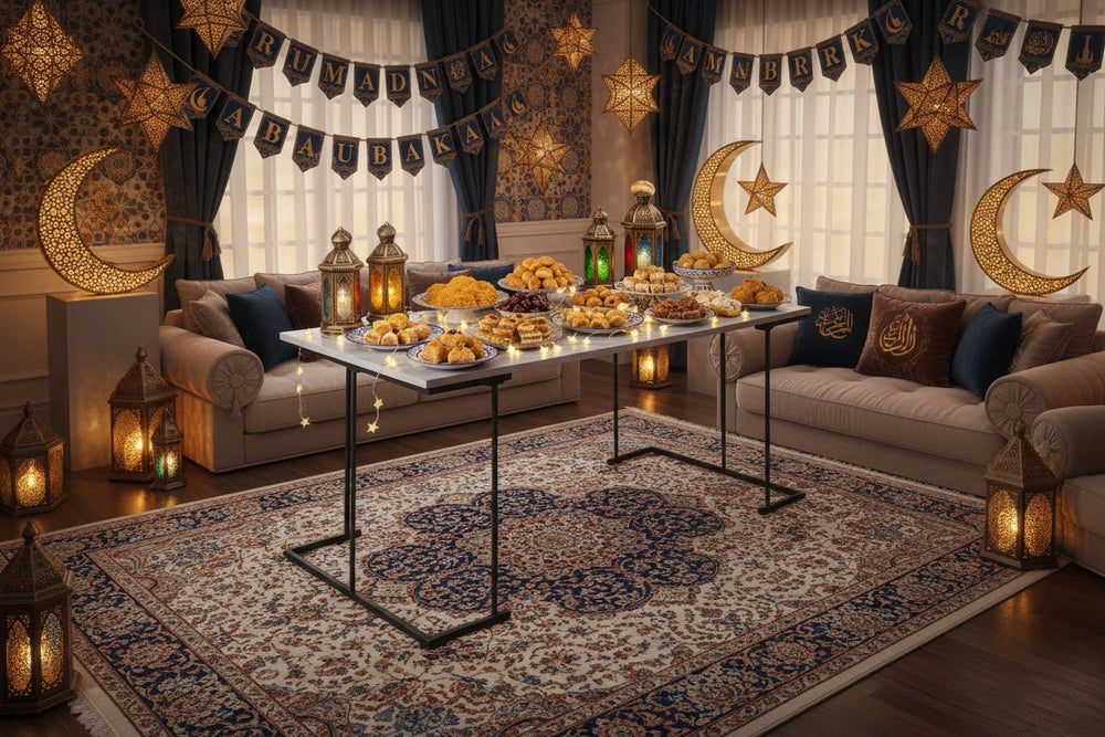 طقم طاولات قهوة عصري ماليزي 5 قطع خشب مضغوط 120×60×52 سم رمادي