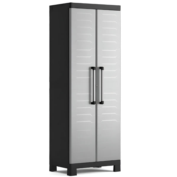 خزانة بلاستيك مع 4 رفوف قابلة للتعديل