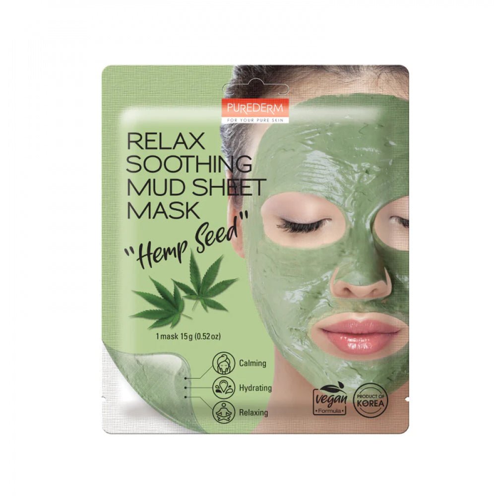 Purederm Relax Soothing Clay Mask with Hemp Seeds 15g