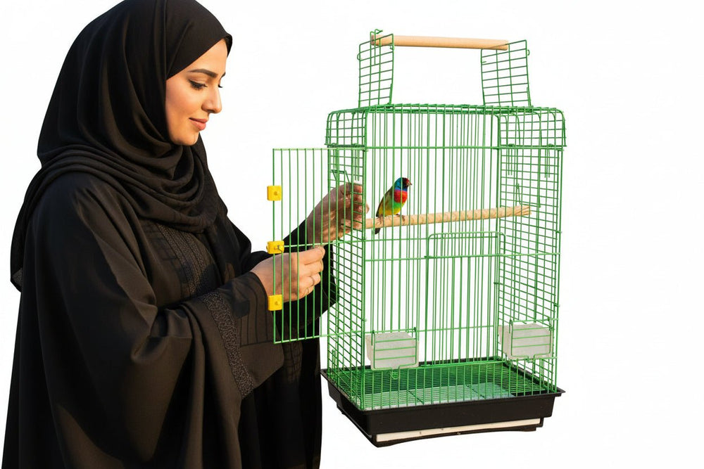 قفص طيور معدني كبير للببغاوات 77 سم