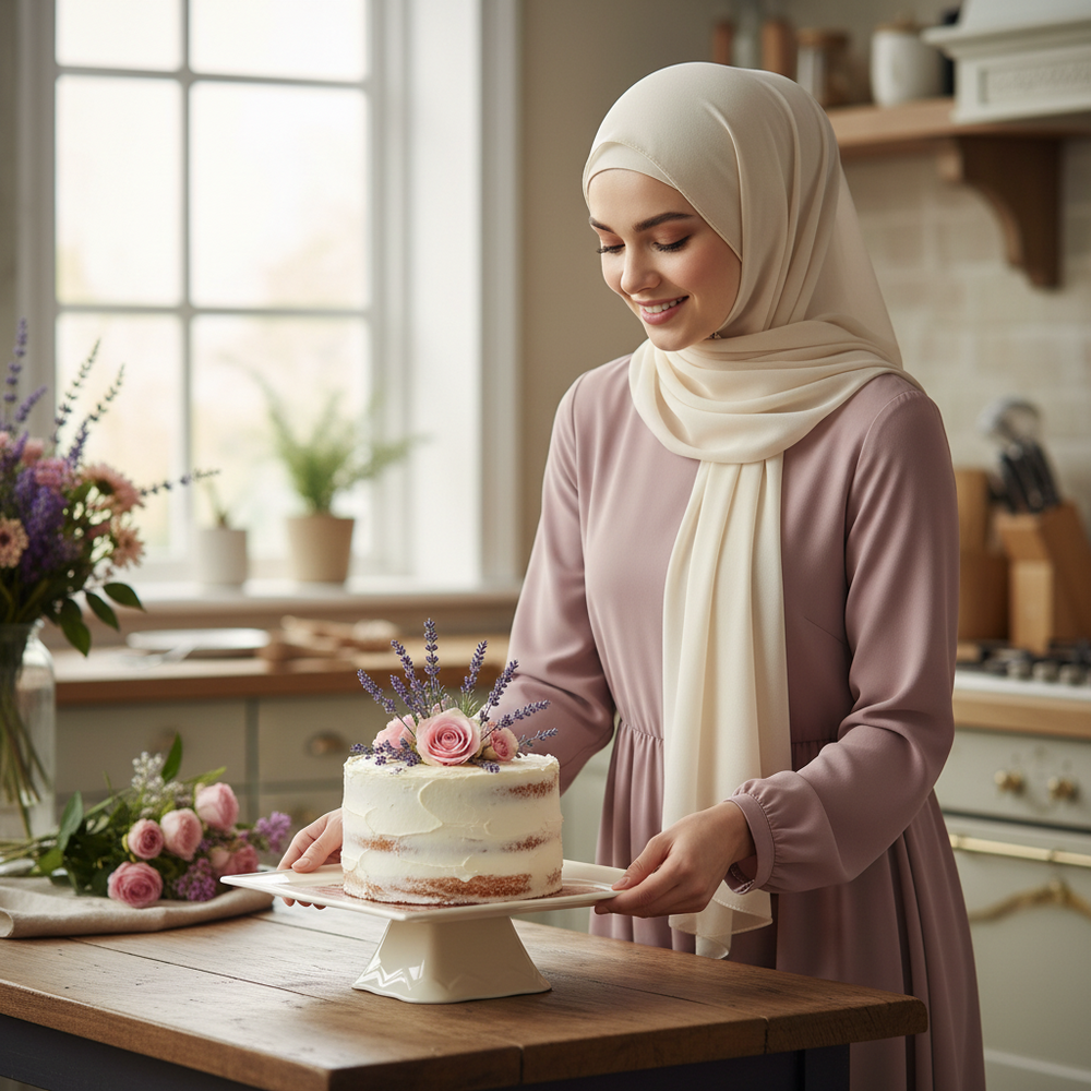 قاعدة تقديم الكيك ميلامين10*25سم - أنية المنزل