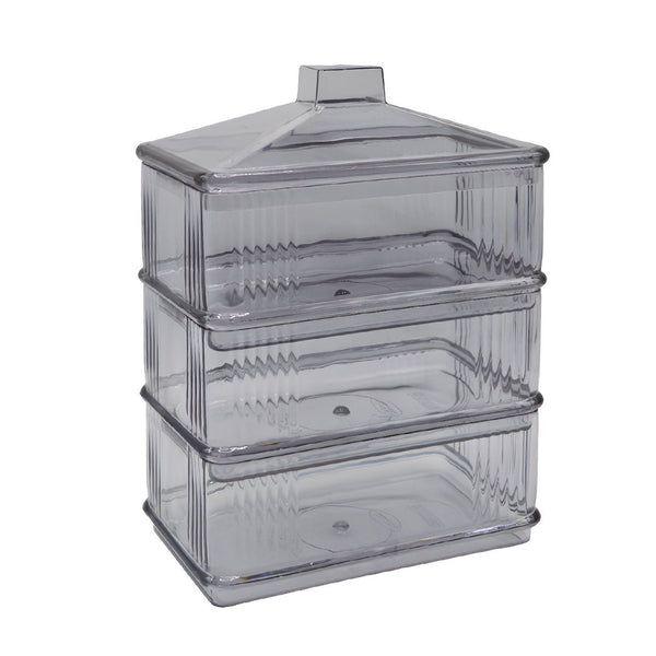 حافظات طعام بلاستيك بغطاء متعددة الاستخدام 3قطع