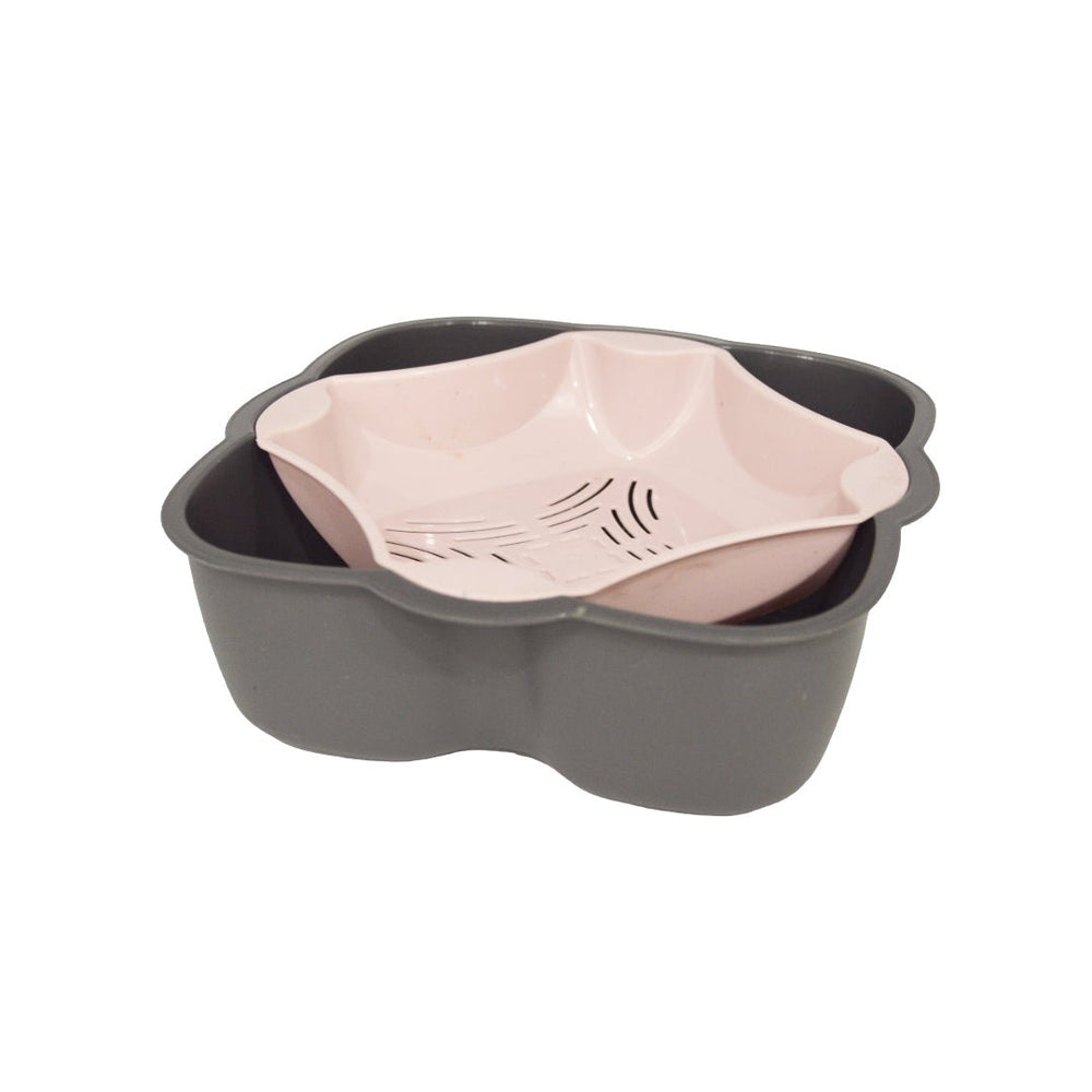 Double serving platter for nuts and shells