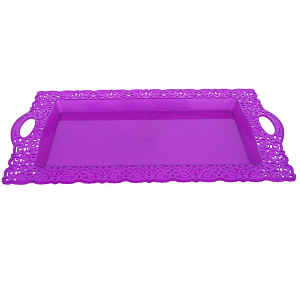 صينية تقديم بلاستيك بمقبضين