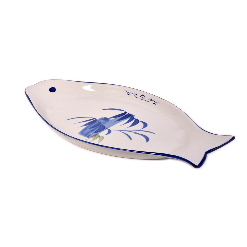 Plate, ceramic, fish design – أنية المنزل