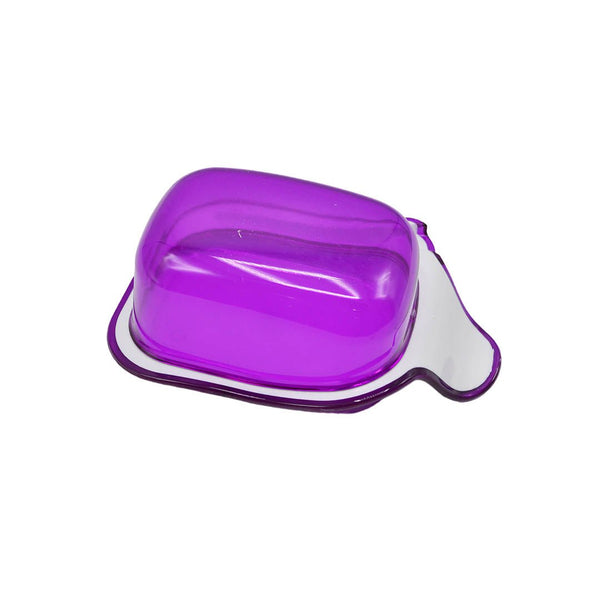 طبق زبدة بغطاء شفاف بلاستيك