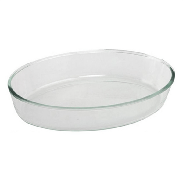 صينية زجاج لوك اند لوك بيضاوية الشكل 3 لتر - أنية المنزل