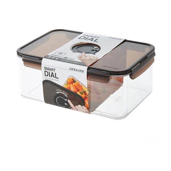 حافظة طعام بلاستيك مع قرص التاريخ الدوار-أنية المنزل