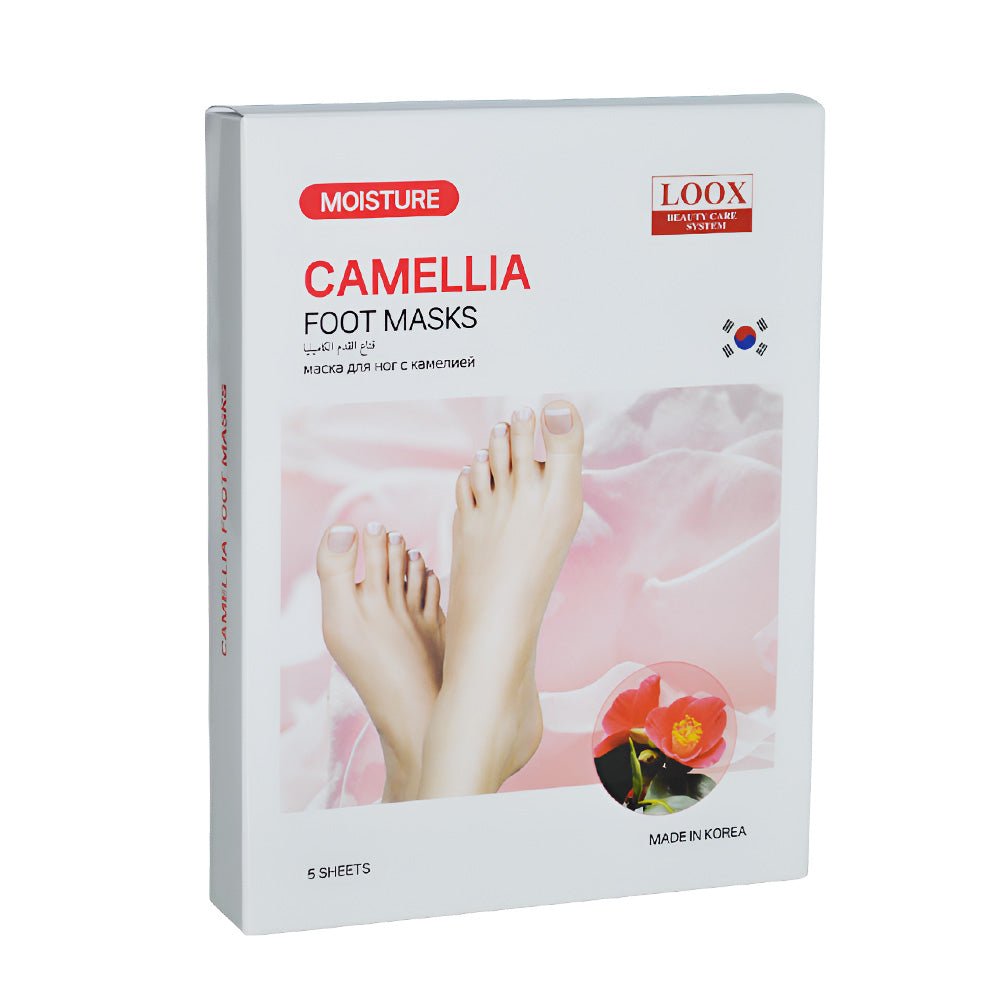 Camellia Foot Mask Soft and Vital for Your Feet 5 Pieces 
