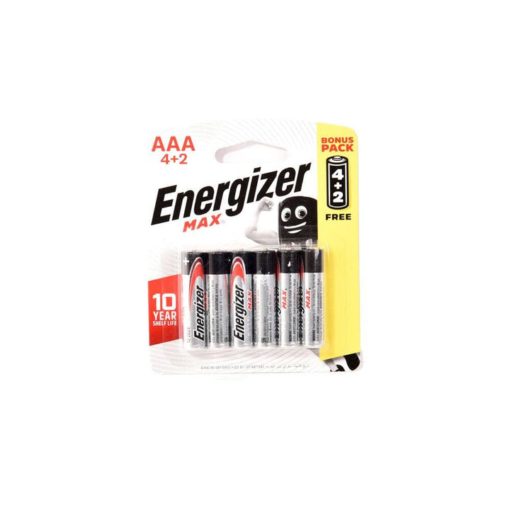 بطاريات إنرجايزر ماكس قلويةAAA6قطع-أنية المنزل