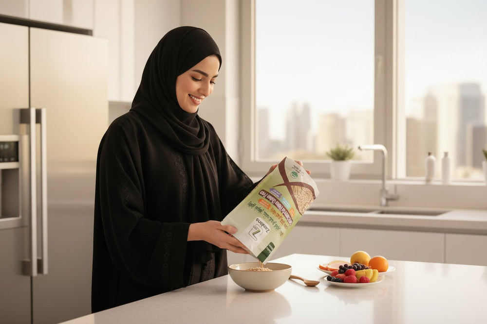 رقائق شوفان خشن عضوي خالي من الجلوتين 500 جم