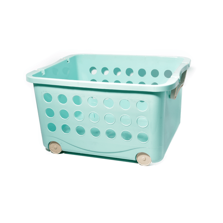 سلة غسيل بلاستيك بمقبضين45 لتر 47*40*26 سم - أنية المنزل