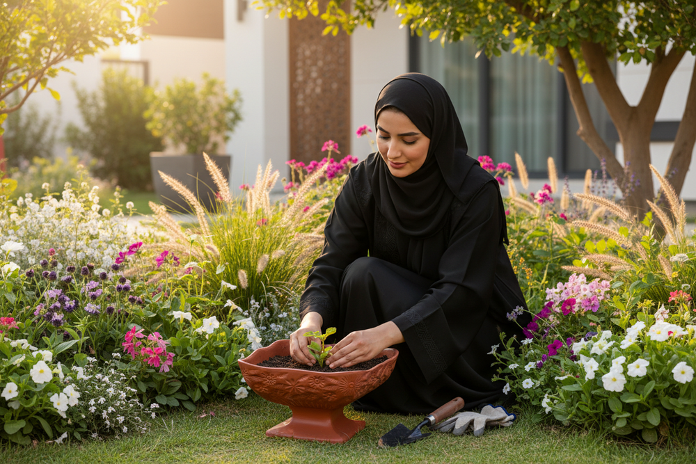 إصيص زهور بلاستيكي  9×17سم - أنية المنزل
