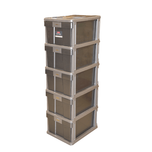 وحدة ادراج بلاسيتك ليون ستار 5 ادراج 110x40x50سم - أنية المنزل