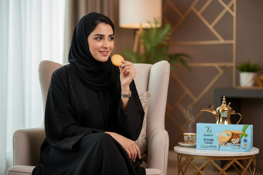 بسكويت دايجستف بجوز الهند خالي من السكر 180 جم زادنا Zaadana